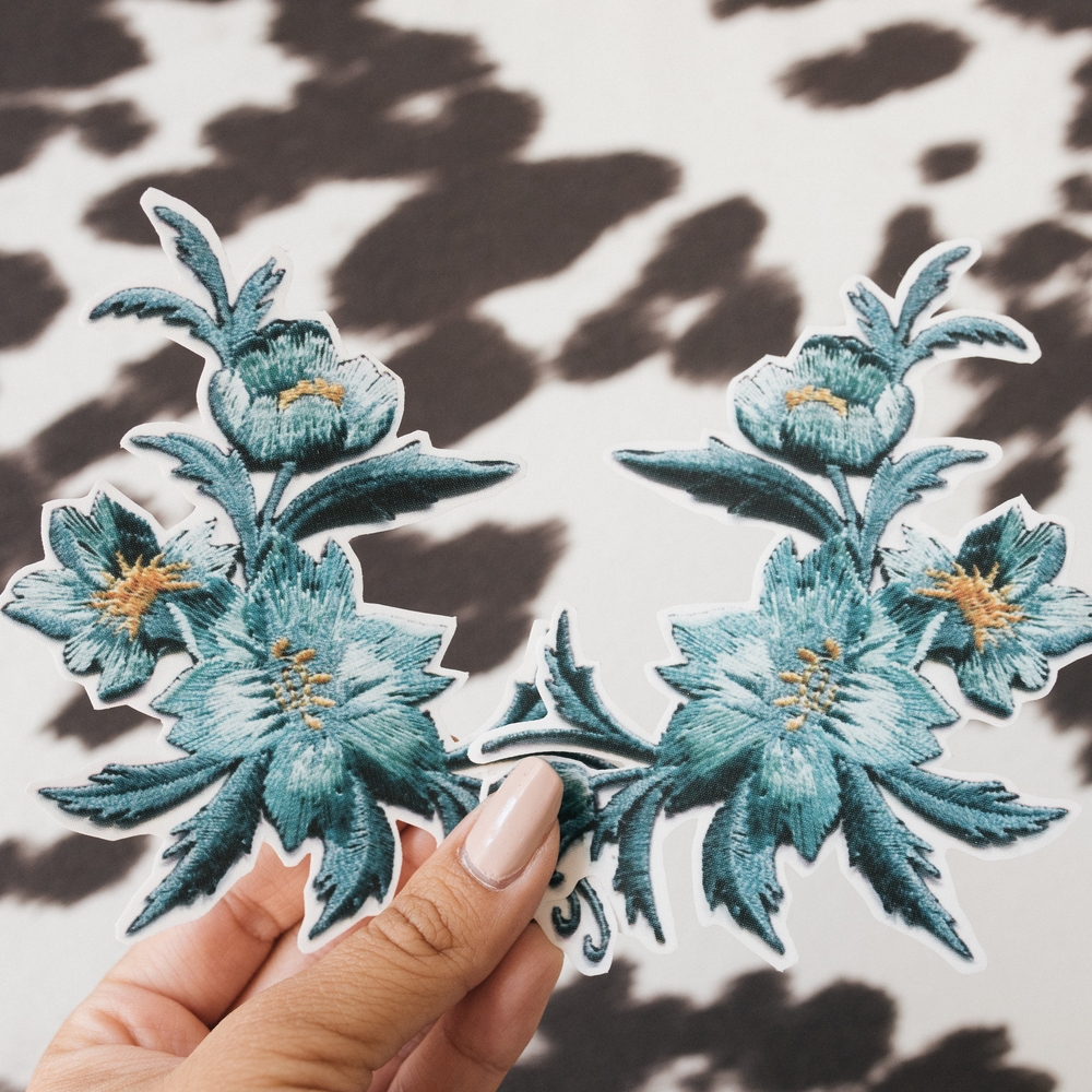 Floral Embroidered Patches